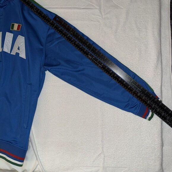 Futbol Italia Jacket Blue Activewear Unisex Zip Pockets Italy Soccer Size XXL - Picture 3 of 8